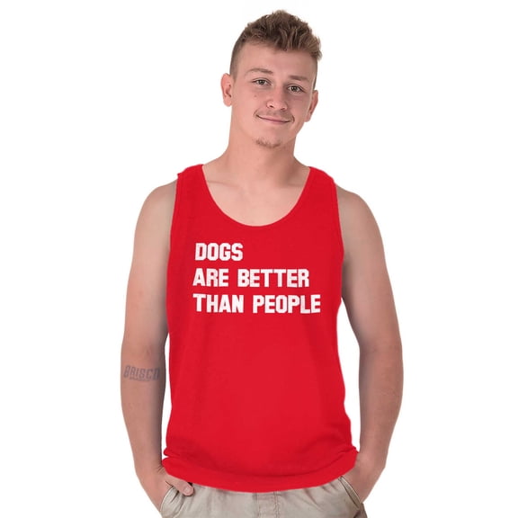 Dogs Are Better Than People Dog Owner Plus Size Graphic Tank Top Brisco Brands 3X