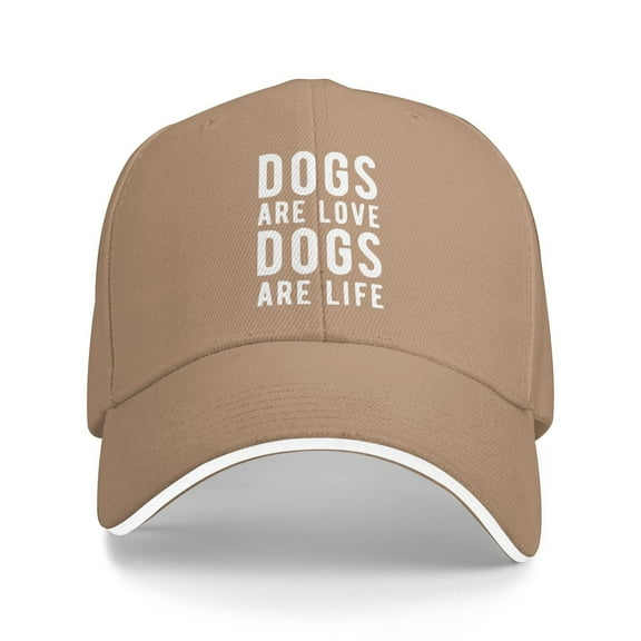Dogs Are Love Dogs Are Life Unisex Sandwich Cap Classic Baseball Capunisex Adjustable Casquette Dad Hat
