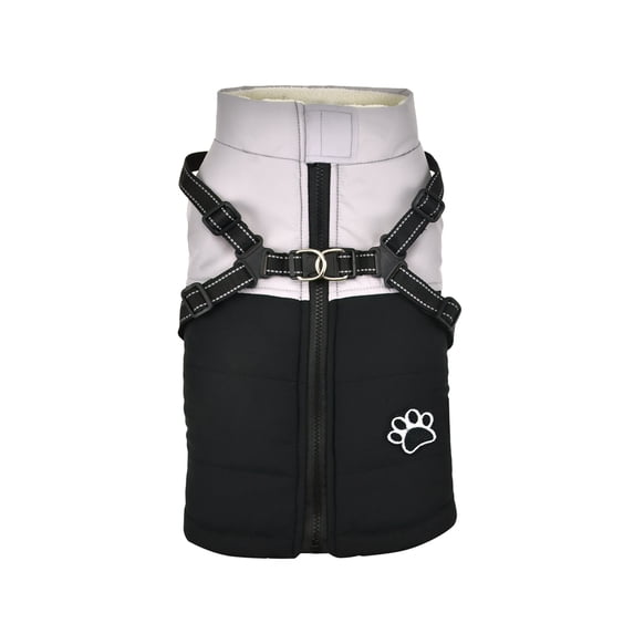 Dogs Autumn Winter Warm Coats Fleece Lined Winter Vests for Small Medium Dogs Hiking, Black