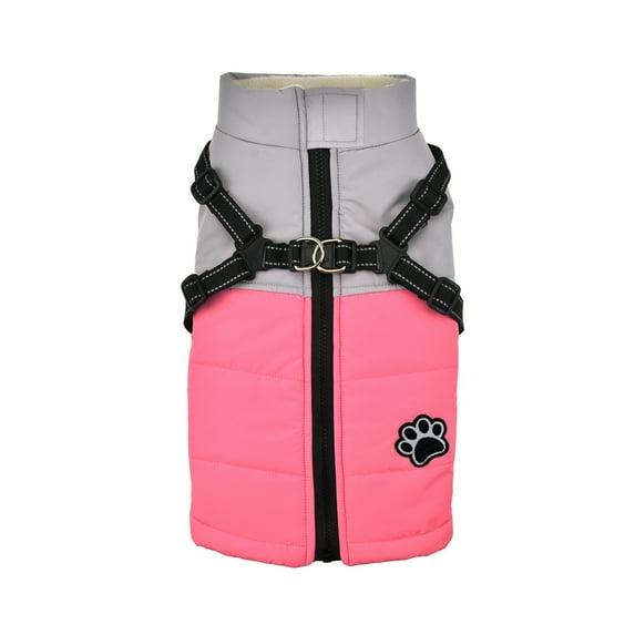 Dogs Autumn Winter Warm Coats Fleece Lined Winter Vests for Small Medium Dogs Hiking, Pink