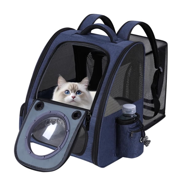 Dogs Backpack Carrier, Expandable Cat Carrier Backpack,Breathable Bubble Pet Backpack for Cat,Kitten and Small Puppy, Large Space,Portable Bags Foldable Cat Backpack for Traveling,Hiking