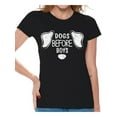 thumbnail image 1 of Dogs Before Boys Women Shirt Dog Owner T-Shirt Anti Valentines Day Tee for Women Humour Funny Dogs Lover Gifts for Her, 1 of 4