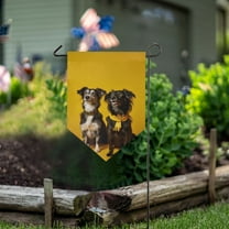 Dogs Black Garden Flag 18" x 12.5" Double Sided Yard Lawn Outdoor Decor Small Yard Flags