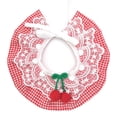 thumbnail image 1 of Dogs Cats Bandana, Fashionable Cute Cherry Flower Plaid Pattern Lace Design Scarf Collar Bibs Costume Accessary for Puppy Kitten, 1 of 8