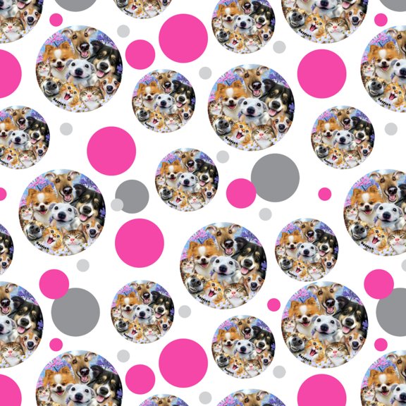 Dogs Cats Fun in the Sun Selfie Premium Gift Wrap Wrapping Paper Roll