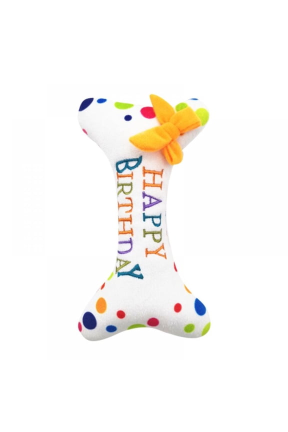 Dogs Cats Plush Birthday Cake Toys for Pets Bite-resistant Vocal Toy, FYCONE