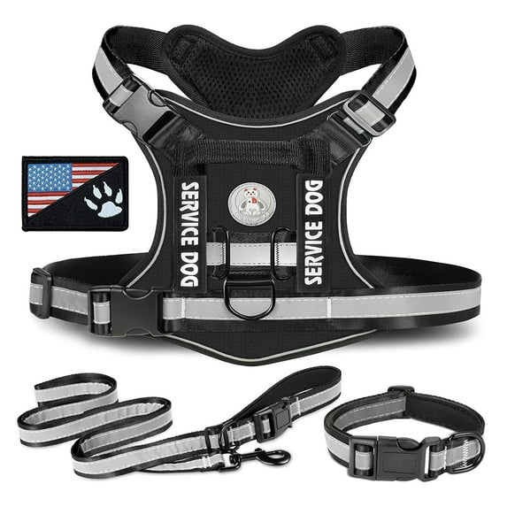 Dogs Chest Harness with Leash Tactic Pet Vest Harness Easy Control Dogs Walking Training Reflective Harness Pet Supply