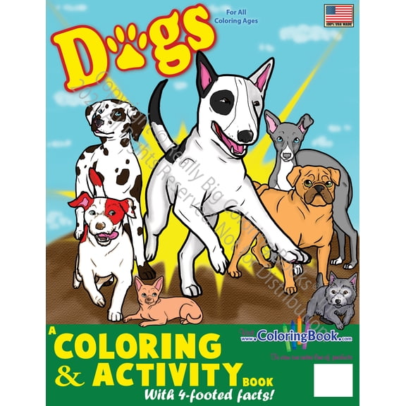 Dogs Coloring and Activity Book (8.5"x11")