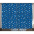 thumbnail image 1 of Ambesonne Dogs Curtains 2 Panel Set, Christmas Time Dogs with Sleds, 108" x 63", Multicolor, 1 of 3