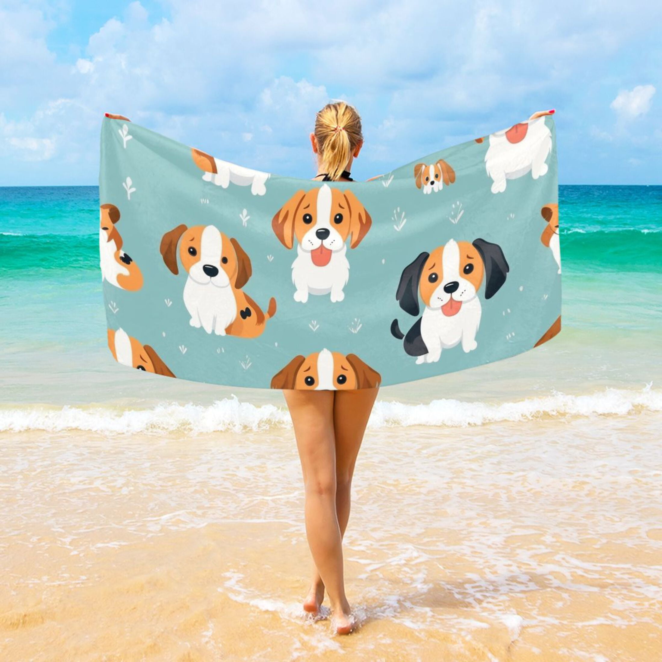 beach towels with dogs on them