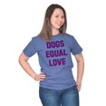 thumbnail image 1 of Dogs Equal Love Pet Owners Cute Women's Plus Size Graphic Tee Brisco Brands 2X, 1 of 2