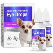Dogs Eye Drops, Dogs Eye Infection Treatment, Relieve Red Eyes & Allergy Symptoms for All Animal, Dog Eye Wash for Cleaning Tear Streaks、Removing Eye Stains & Relieving Dryness