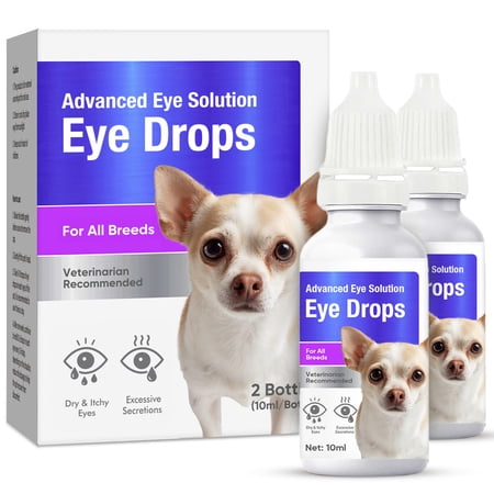 Dogs Eye Drops, Dogs Eye Infection Treatment, Relieve Red Eyes & Allergy Symptoms for All Animal, Dog Eye Wash for Cleaning Tear Streaks?Removing Eye Stains & Relieving Dryness