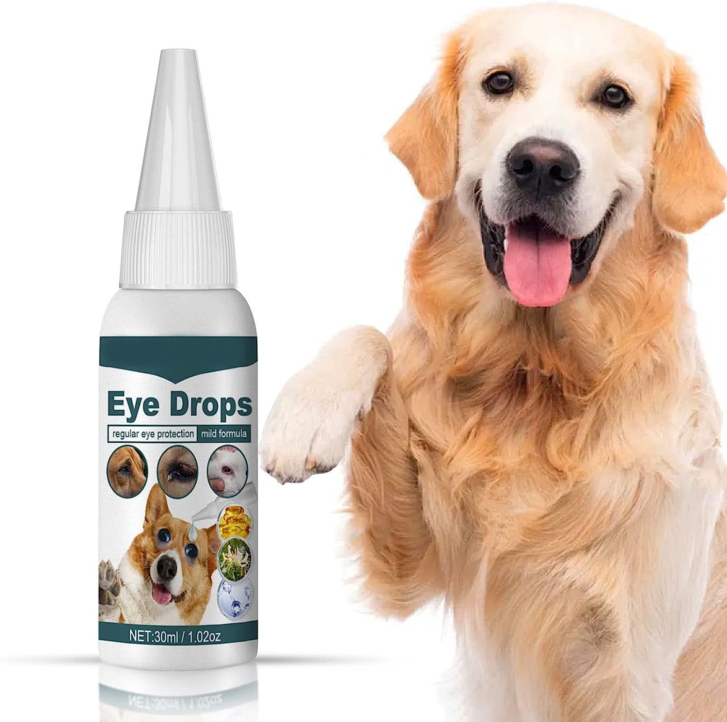 Walmart exclusive discounts  Dogs Eye Drops, Dogs Eye Infection Treatment, Relieve Red Eyes & Allergy Symptoms for All Animal, Dog Eye Wash for Cleaning Tear Streaks、Removing Eye Stains & Relieving Dryness