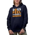 thumbnail image 1 of Dogs Feel Our Emotions, Dog Lover or Parent, Navy Blue Hooded Sweatshirt or Hoodie, 2XL, 1 of 5