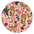 thumbnail image 1 of Dogs with Flowers Round Fitted Tablecloth with Elastic Edge,Dining Table Cover Waterproof,Outdoor Round Tablecloth for Camping,Dining,Indoor and Outdoor, 1 of 7