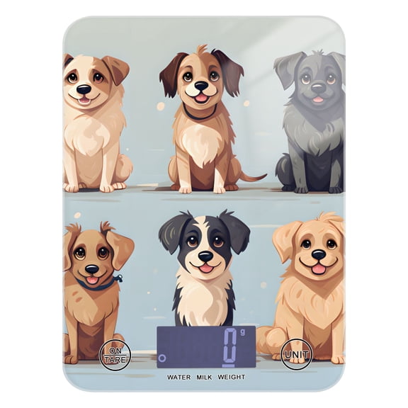 Dogs Food Scale Digital Kitchen Scale Waterproof Tempered Glass Tare Function 11 lb for Baking Cooking Meal Prep