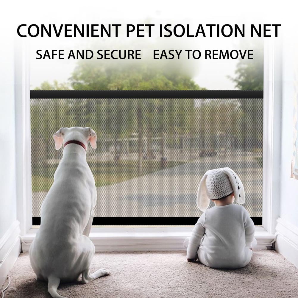 Dogs Gate, Portable Folding Mesh Fence for Pets Portable Safety Gate ...