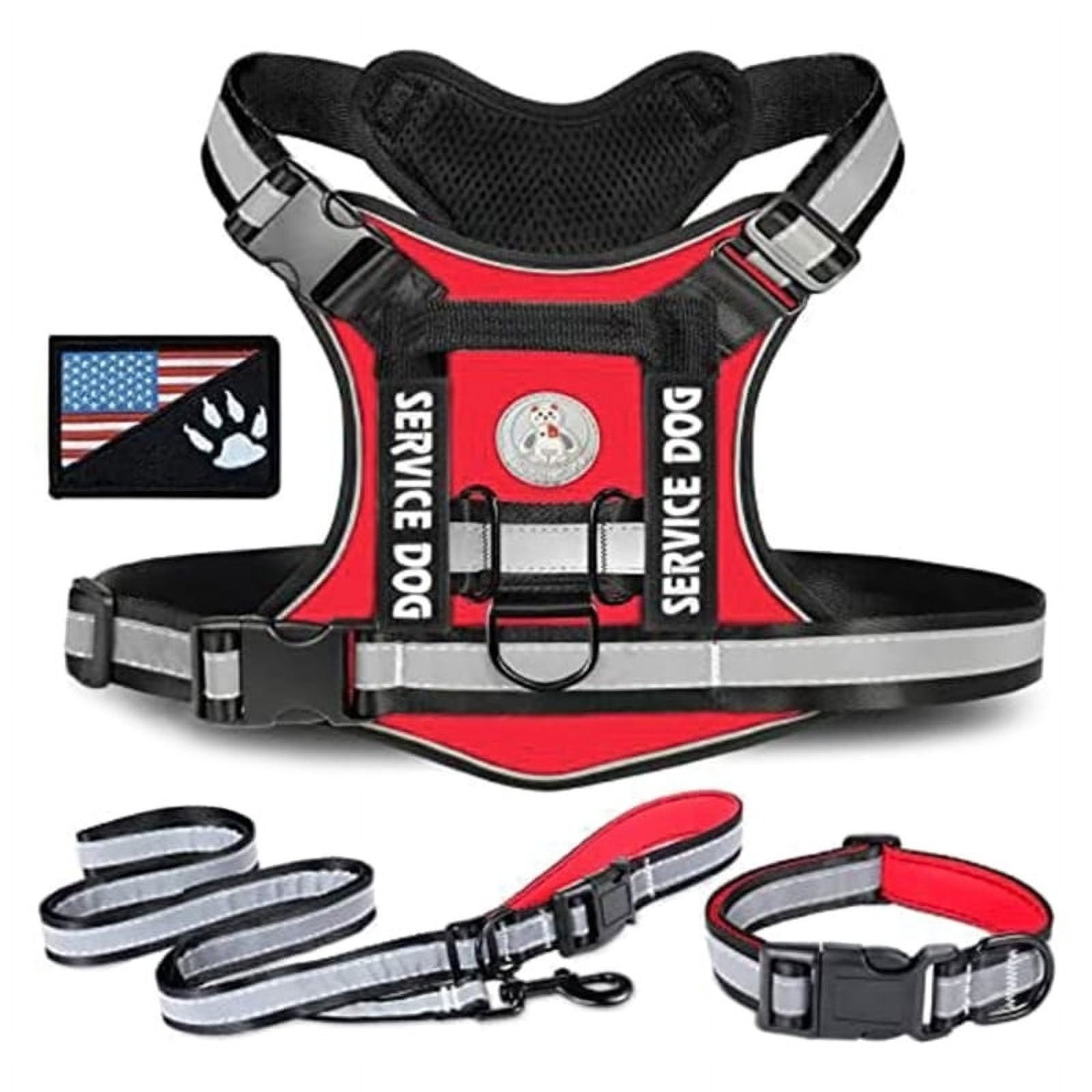 Reflective Dog Harness For Large Breeds – Adjustable Chest Strap For Running, Biking, Hiking