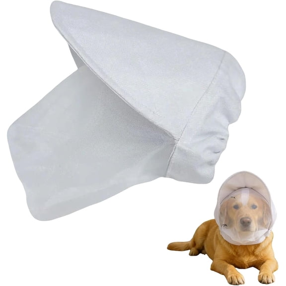 Dogs Head Protector, Dogs Mesh Head Net for Small & Medium Dog, Adjustable Head Guard Mesh Heads Guard, Dog Soft Net Masks for Outdoor Hiking Camping, Breathable Meshs Muzzles for Animals(S)