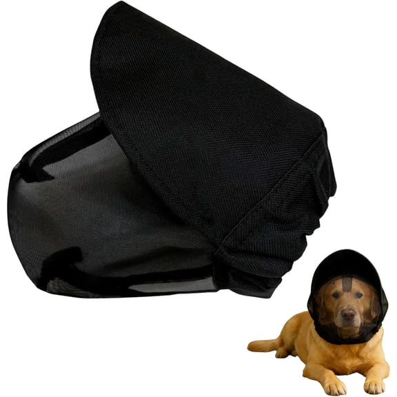 Dogs Head Protector, Dogs Mesh Head Net for Small & Medium Dog, Adjustable Head Guard Mesh Heads Guard, Dog Soft Net Masks for Outdoor Hiking Camping, Breathable Meshs Muzzles for Animals (A)