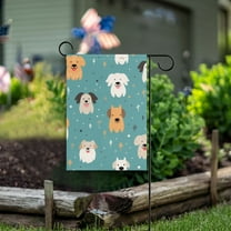 Dogs Head Spots Garden Flag Double Sided Outdoor Banners for Courtyard Outdoor Lawn Farmhouse Holiday Decorations