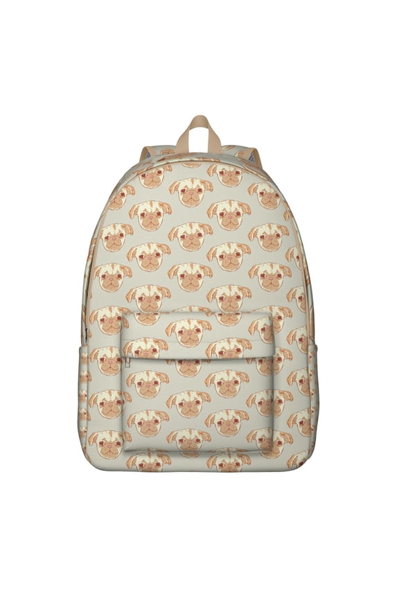 Dogs and Hearts Pattern School Backpack – Lightweight Oxford Backpack with Comfortable Carrying and Anti-theft Multifunctional Design for Female Professionals and Students