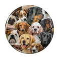 thumbnail image 1 of Dogs Lab Retriever Dachshund Poodle Pattern Pinback Button Pin, 1 of 5