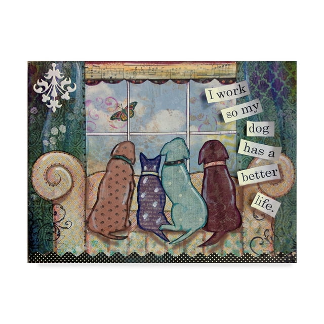 Dogs Life' Canvas Art by Let Your Art Soar