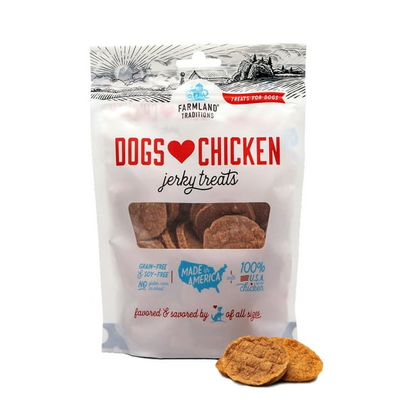 Dogs Love Chicken Jerky Treats, Grain-Free, 6 oz