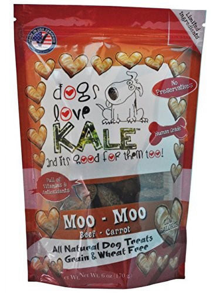 Dogs Love Kale Moo Moo Dog Treats, 6 Oz