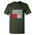 thumbnail image 1 of Dogs Love Me Christmas Apparel Adult Humor Novelty Sarcastic Premium Tshirt Xmas Holiday Anniversary Gift Hilarious Funny Graphic Tees, 1 of 5
