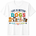 thumbnail image 1 of Dogs Make Me Happy Humans Make My Head Hurt T-Shirt for Adults Funny Dog Lover Graphic Tee Unisex Short Sleeve Casual Pet Lover Gift Dog Mom Dog Dad Animal Lover Cotton Tee, 1 of 9