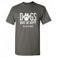 thumbnail image 1 of Dogs Make Me Happy You Not So Much Adult Humor Novelty Sarcastic Tshirt Xmas Holiday Anniversary Gift Hilarious Funny Graphic Tees, 1 of 5
