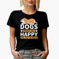 thumbnail image 1 of Dogs Make Me Happy, You Not So Much, Black T-Shirt, Small, 1 of 5