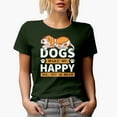thumbnail image 1 of Dogs Make Me Happy, You Not So Much, Military Green T-Shirt, 2XL, 1 of 5