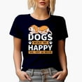 thumbnail image 1 of Dogs Make Me Happy, You Not So Much, Navy Blue T-Shirt, Medium, 1 of 5