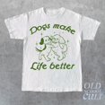 Dogs Make My Life Better Cute Dancing Dogs Vintage Graphic Tshirt