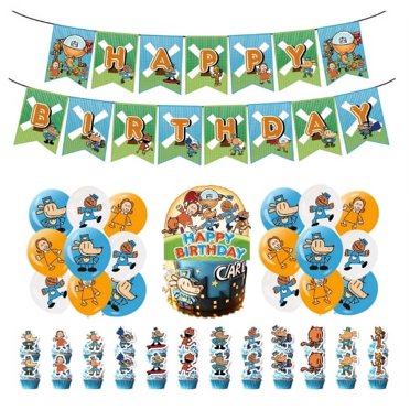 Dog Man Party Supplies Bundle - 52 Pcs Birthday Decorations For Kids - Fast Ship USA
