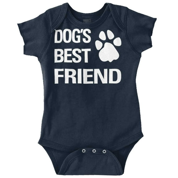 Dogs Mans Best Friend Cute Romper Boys or Girls Infant Baby Brisco Brands 12M
