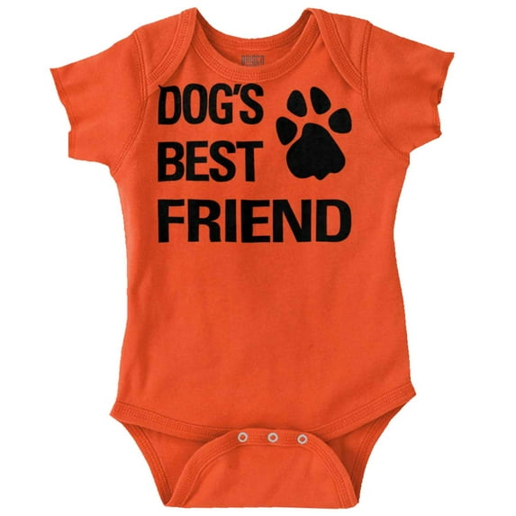 Dogs Mans Best Friend Cute Romper Boys or Girls Infant Baby Brisco Brands 6M