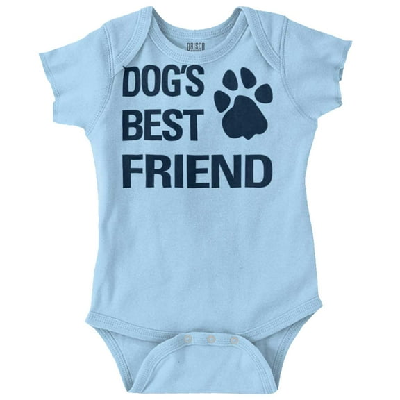 Dogs Mans Best Friend Cute Romper Boys or Girls Infant Baby Brisco Brands NB
