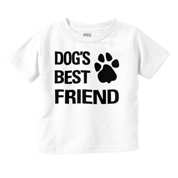 Dogs Mans Best Friend Cute Toddler Boy Girl T Shirt Infant Toddler Brisco Brands 24M