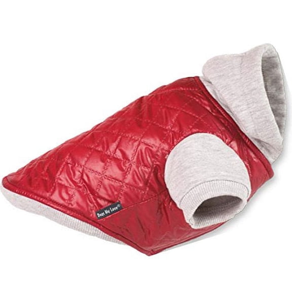 Dogs My Love Cold Weather Hoodie Jacket 6 Sizes Coat Red (Size6 (Chest Girth: 27.5'-30.5"))