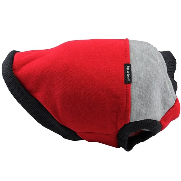 Dogs My Love Cold Weather Sweater 6 Sizes Coat Red/Grey