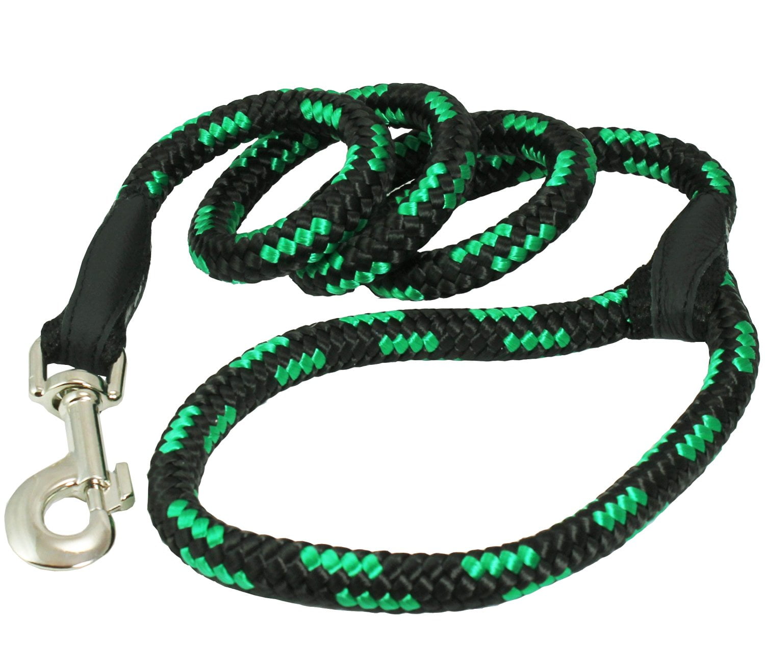 Dogs My Love Geflochtene Hundeleine - 6 Ft (1,8 M) Lang, Grün/schwarz, Mit Drehgelenk
