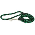 thumbnail image 1 of Dogs My Love Dog Rope Leash 4ft Long (Small: 4ft Long; 0.3" Diam (8mm), Green/Black), 1 of 3
