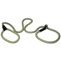 Dogs My Love Nylon Rope Slip Dog Lead Collar and Leash British Style 4ft Long (Large: 0.4" (10mm), Beige)