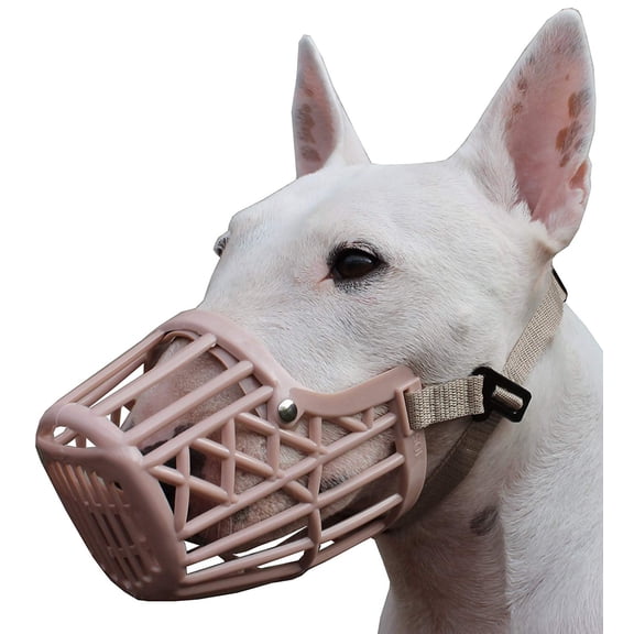 Dogs My Love Plastic Dog Basket Muzzle Beige 7 Sizes (XSmall: Circumference 6.5")