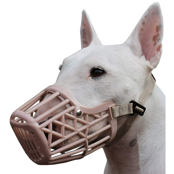 Dogs My Love Plastic Dog Basket Muzzle Beige 7 Sizes (XXLarge:Circumference 14")